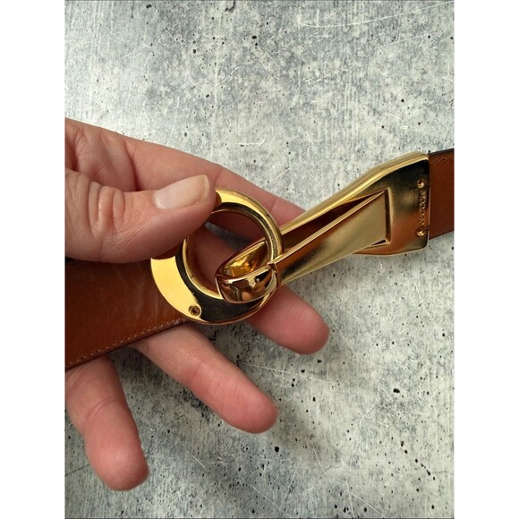 St. John Leather Horse-Bit Vintage Belt